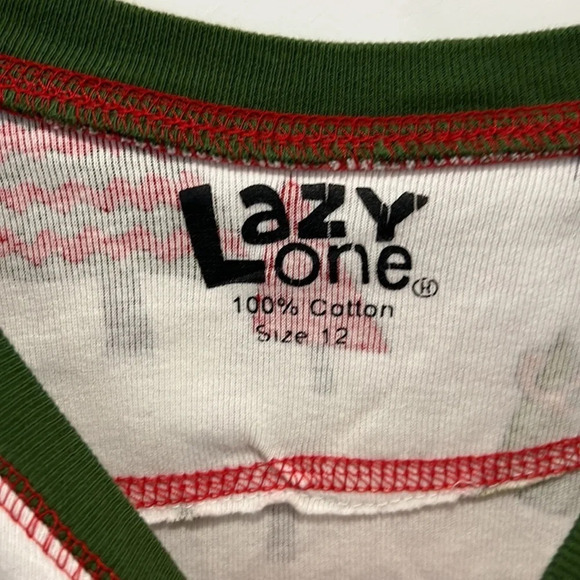 The lazy one kids  size 12 holiday onsie - Picture 5 of 9
